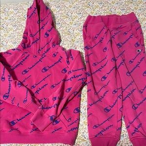 Champion Pink Hoodie and Joggers Set